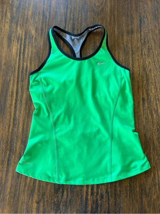 Nike Vintage Y2K Retro Sportswear Green Tennis Prep Sporty Athleisure Tank Top - Picture 3 of 9
